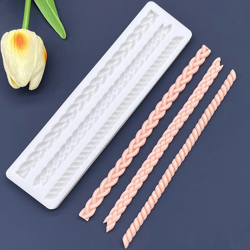 Chain Cable Rope Lace Silicone Sugarcraft Mold Cupcake Baking Mould Fondant Cake Decorating Tools