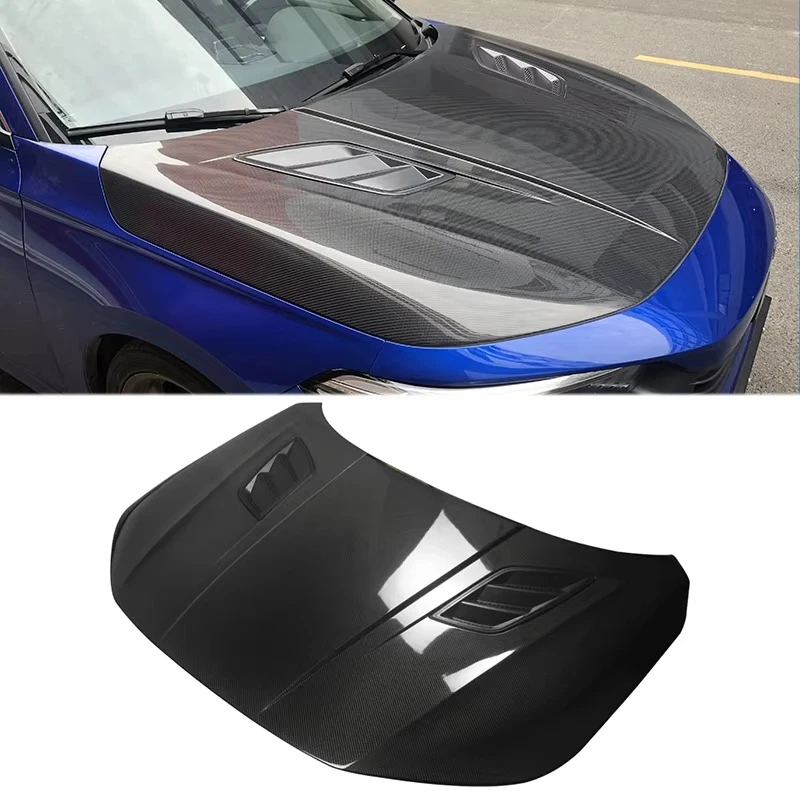 

Hoot Style Carbon Fiber Front Engine Bonnet Vented Hood 11th Gen 2021 Fl1 Fe1 Condition New