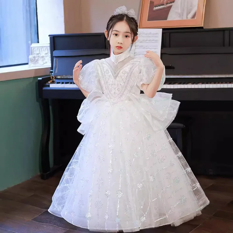 

Children's Formal for Girls, Host, Flower Girl, Wedding , Niche Luxury, Piano Performance, Birthday Princess Dress, H