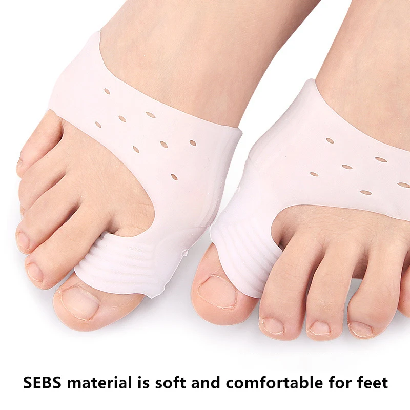 1 Pair Of Silicone Braces Relieve Pain Of Big Toe Separation, Used For Protecting Bent Toes And Readjusting Toes