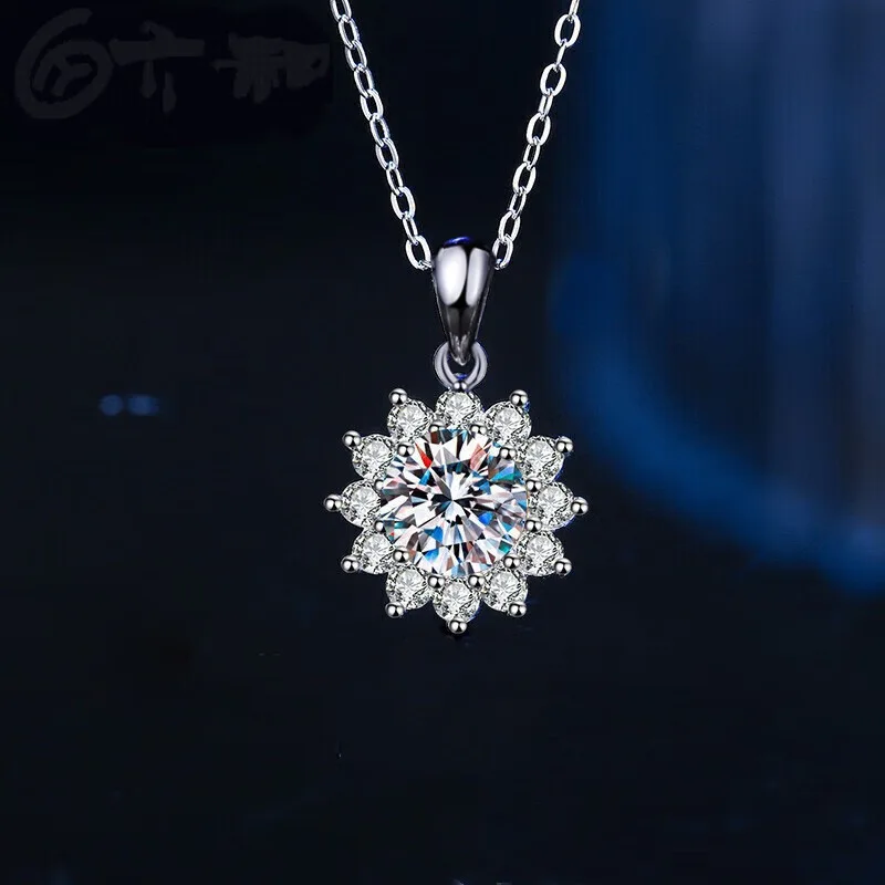 

925 Sterling Silver Necklaces Pendant Shining Zircon Classics for Women Wedding Engagement Jewelry Fashion Gift Party Wholesale