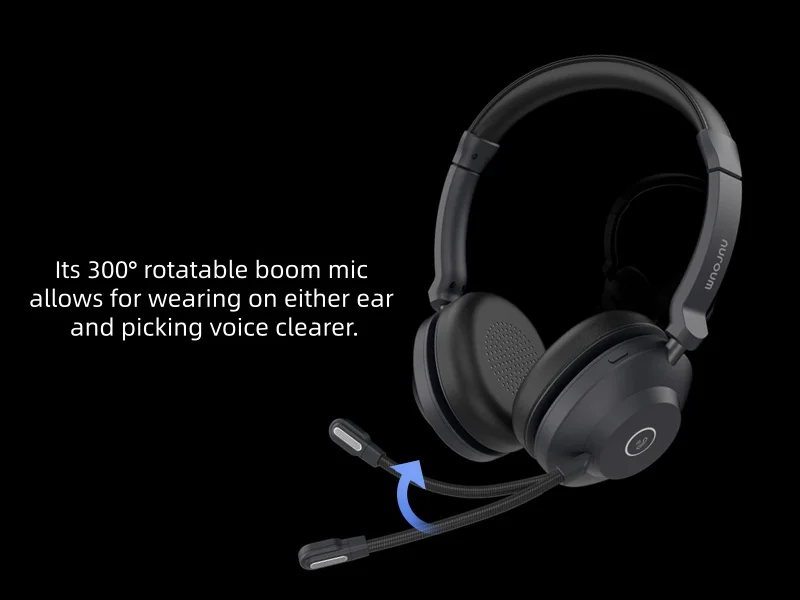 Nuroum HP21 USB A/Type-C Headset mit Mikrofon, Geräuschunterdrückung für Büro, Callcenter, Computer-Kopfhörer für PC, Laptop, Mac, Plug & Play, Stummschalttaste – Detail 8