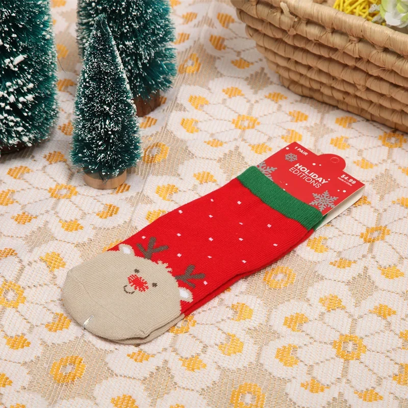 New Autumn Winter Socks for Children Baby Boy Girl Infant Christmas Socks Cotton Socks Cartoon Anti Slip Floor Newborn Socks