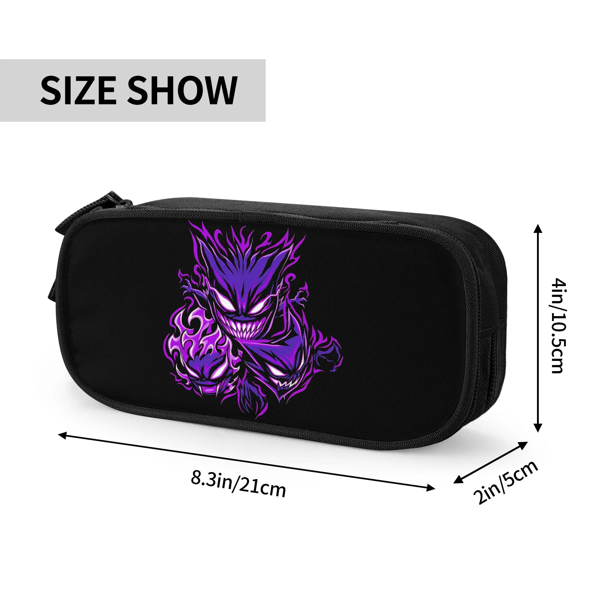 Custom Pokemon Gengar Large Capacity Bags for Child  School Pencil Bag for Boys Gilrs Kids