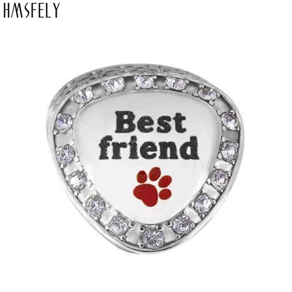 

HMSFELY Best Friend Heart Beads For Charm Women Bracelet Jewelry Making Accessories Bead 316l Stainless Steel Beads