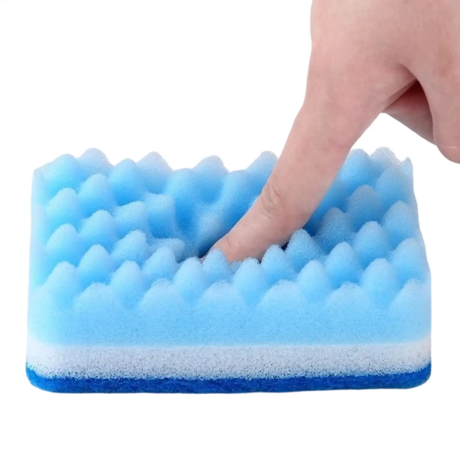 1pcs Dish Sponge Wave Shape Cleaning Scrubber Cleaning Sponge For Home Kitchen Bathroom Garage Workshop Dorm Restaurant Sink