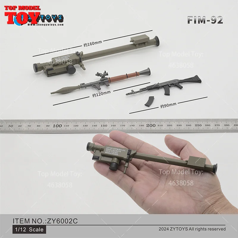 Zytoys zy6002 1/6 Maßstab ak74m svds svd RPG-7 FIM-92 Pistole Modell Soldat Waffe Plastiks pielzeug für 12 ''Action figur Körper puppen