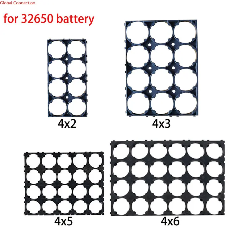 32650 Lithium Battery Plastic Fixed Bracket Arbitrary Combination Splicing 32650 Lifepo4 Battery 4x3/4x2 Universal Bracket