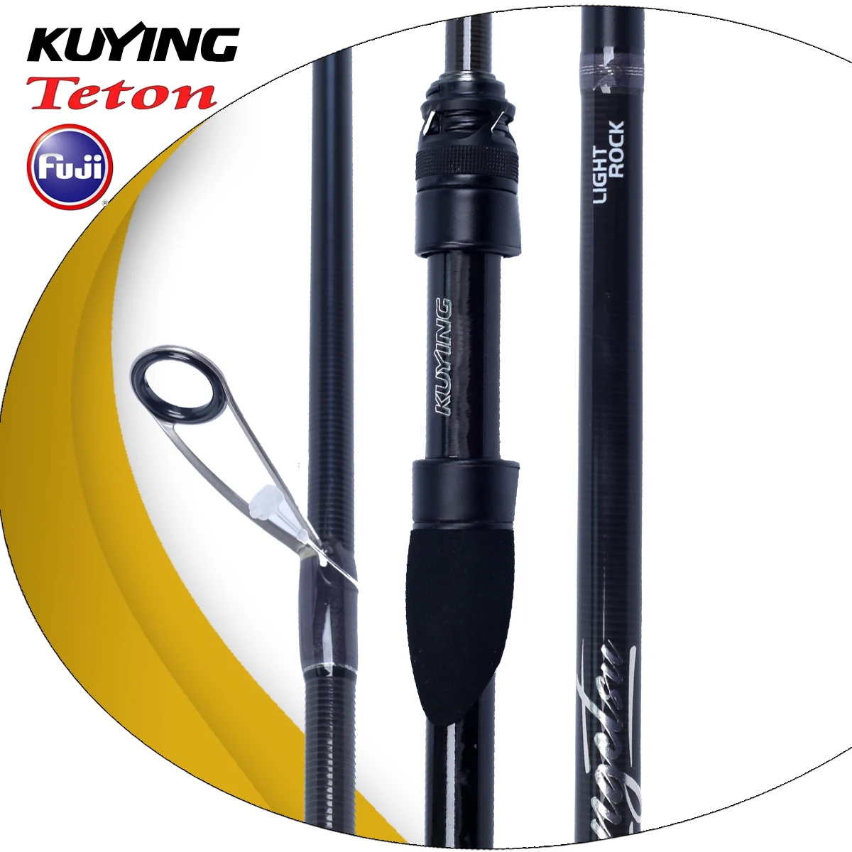 

KUYING HANGETSU Root Bottom Water Rock 2 Sections Spinning Fishing Rod Lure HTS-802-M HTS-832-MH Carbon FUJI SIC Fast Solid