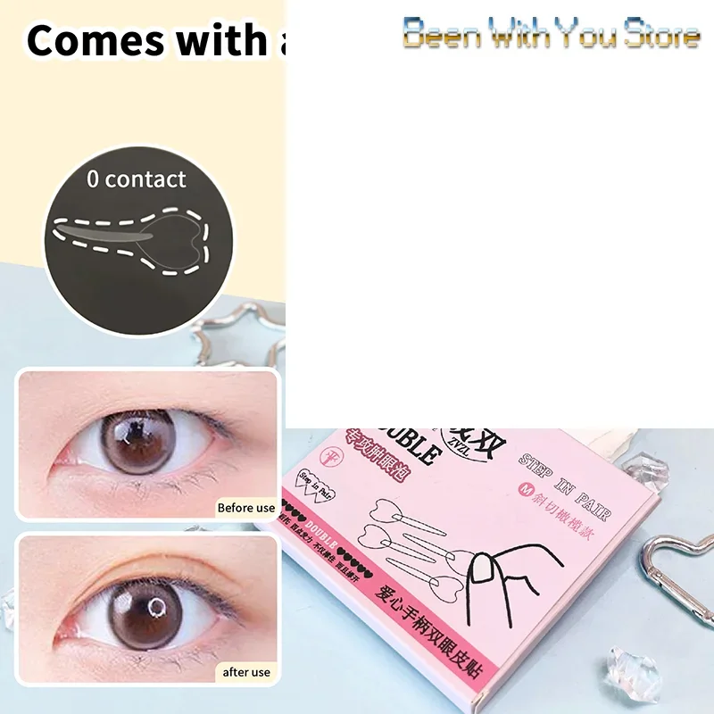 128 قطعة/صندوق ملصقات جفن مزدوج مع مقبض طبيعي غير مرئي وطويل الأمد تشكيل أشرطة تجميل العين الكبيرة شرائط العين #3