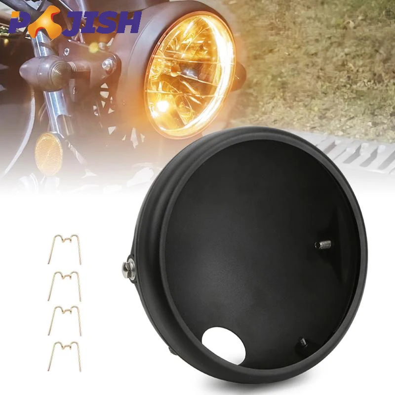 Motorcycle Modification Spare Parts Factory Supplier Retro Modified Parts 7 Inch Motorcycle LED Headlight Housing Bucket