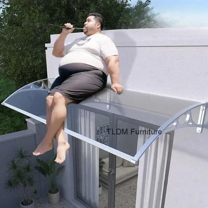 

New Aluminum Alloy Awning for Courtyard Modern Transparent Silent Awnings Simple Household Outdoor Waterproof Awning for Balcony