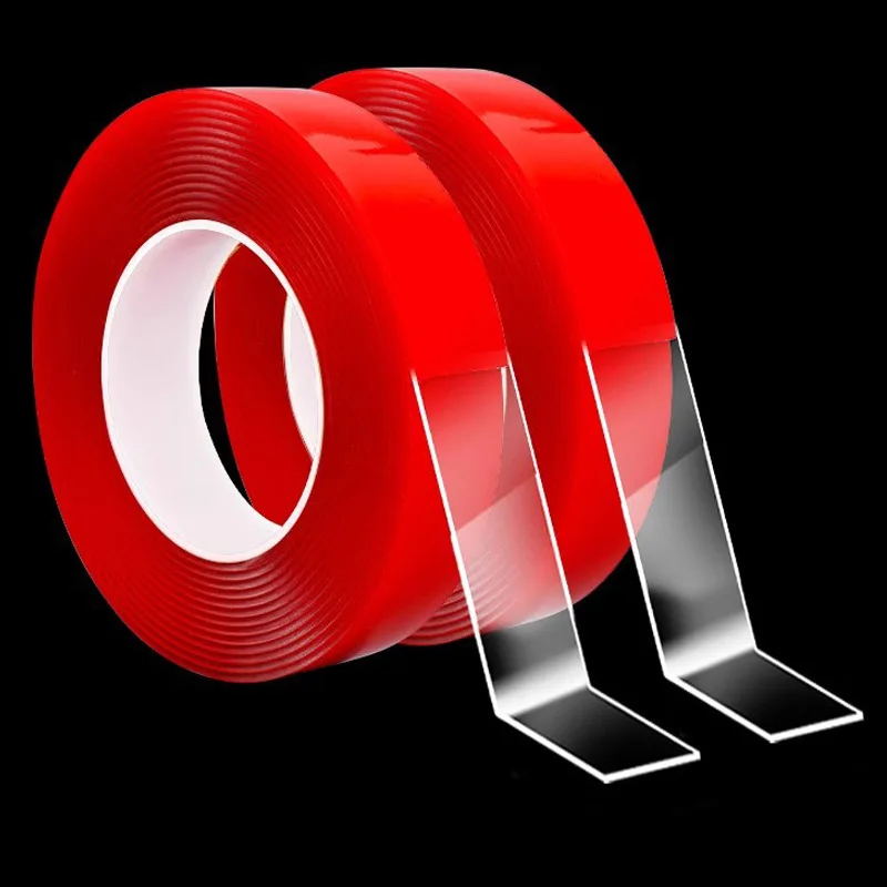 

Нано-двусторонняя лента, устойчивая к высоким температурам, прозрачная двусторонняя лента, сильная адгезия, автомобильный акриловый клей, 1 рулон