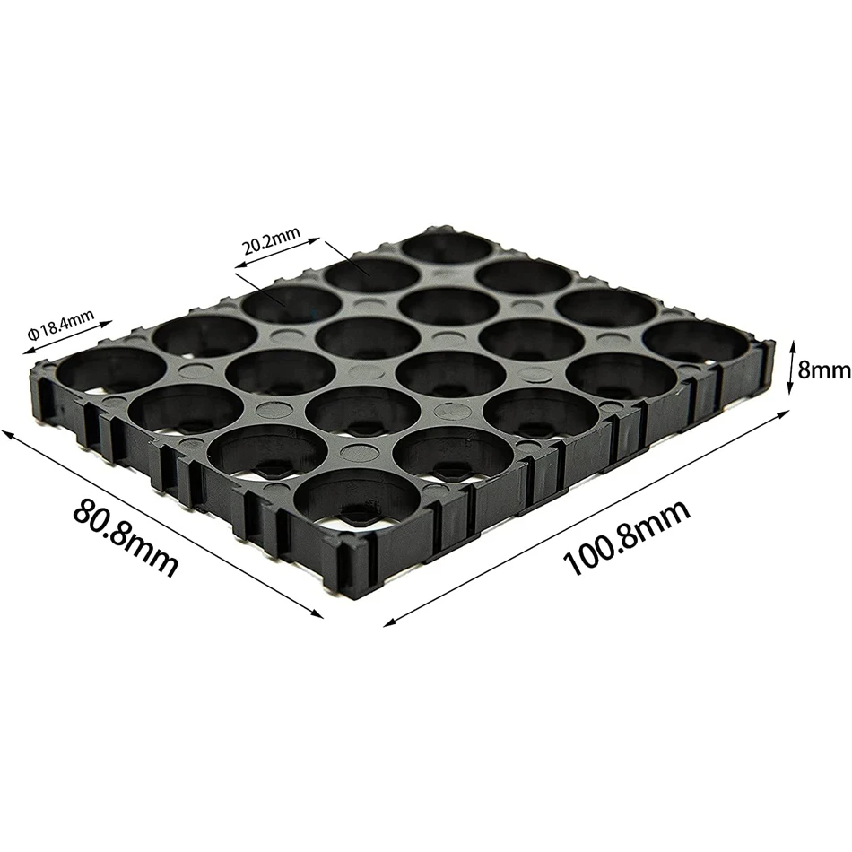 20pcs 4x5 Cell Spacer 18650 Battery Plastic Holder Bracket 4x5 Cell Spacer 18650 Battery Radiating Shell Pack Plastic Heat Hold