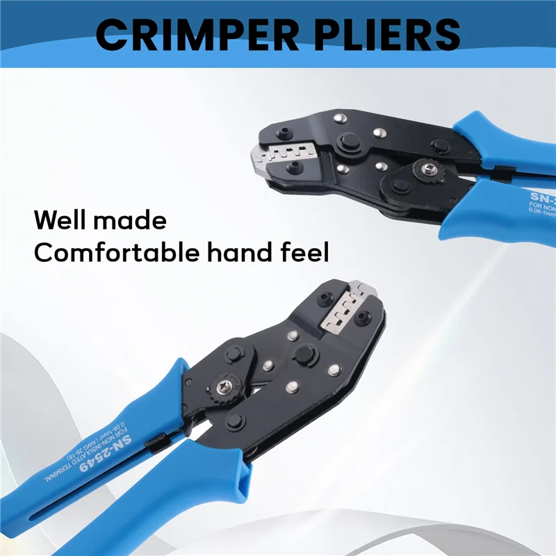 -A14E SN-2549 أداة تجعيد الكابلات الطرفية ذاتية الضبط مناسبة لمحطة Dupont PH2.0 XH2.54 KF2510 JST Molex D-SUB