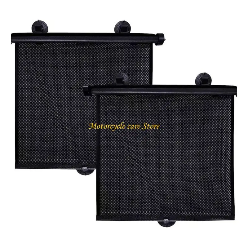 

U75F Pack of 2 Car Window Roller Shades Effectively Block Rays and Harsh Sunlight Retractable Window Sun Shade Car Curtain