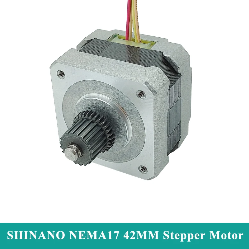 

NEMA 17 42MM Stepper Motor 2-Phase 4-Wire Stepping Motor 1.8 Degree Pulley for 3D Printer CNC Cutting Carving Engraving Machine