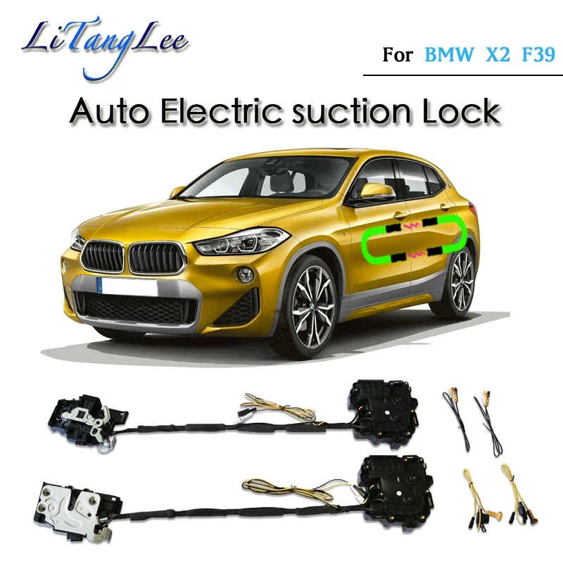 For BMW X2 F39 2018~2024 Car Soft Close Door Latch Pass Lock Actuator Auto Electric Absorption Suction Silence