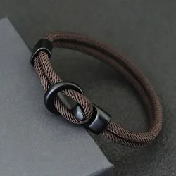 2024 Mode Seil Armband Männer Doppels chicht Outdoor Camping Armband Homme Zubehör Überleben Paracord Braslet Geschenk für ihn