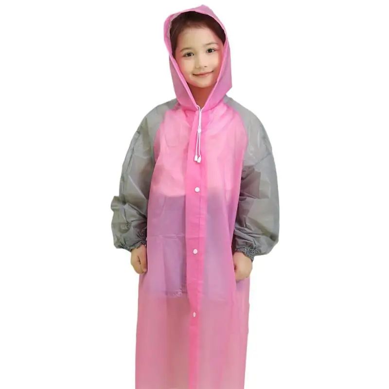 Children Rain Poncho Non-Disposable Travel Rain Gear Coat Outdoor Hiking Accessories Child Raincoat Kids Rainwear Waterproof