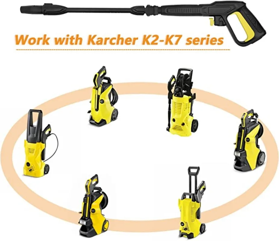 Quick Connect Trigger Gun Kit for Replacing Karcher Electric Pressure Washers 2100 PSI Fit for K2 K3 K4 K5 K7 Hose QuickRelease