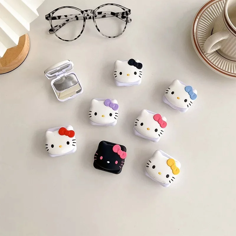 

Luxury Cute Hello Kitty Make Up Mirror Cartoon Kitty Cat Holder Case For iPhone 13 14 15 16 Universal Phone Hello Kitty Bracket