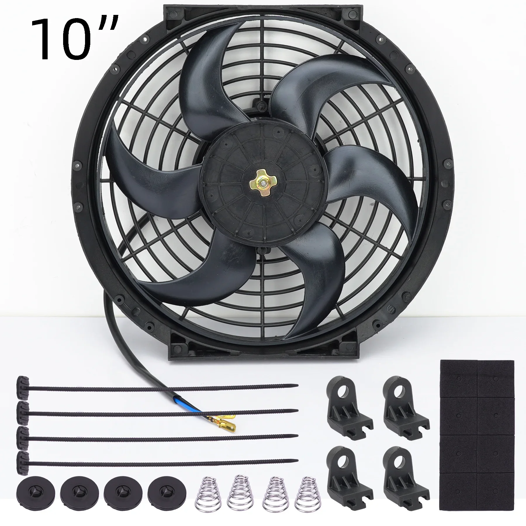 Universal 7/10/12/14 Inches 12V 80W/120W Car Air Conditioning Electronic Radiator Cooling Fan Blade Electric Cool Kit