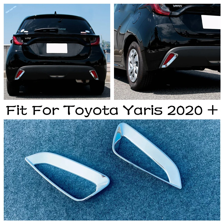 

Rear Fog Lights Lamps Foglight Frame Decoration Cover Trim For Toyota Yaris 2020 2021 Car ABS Chrome Accessories Exterior Kit