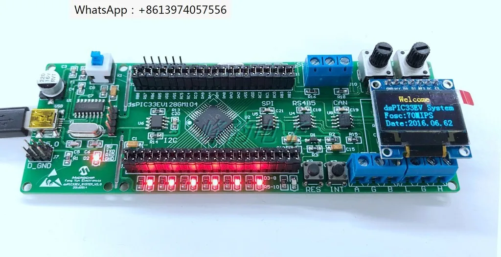 

DsPIC development board dspic33ev series development board microchip dspic33ev128gm104