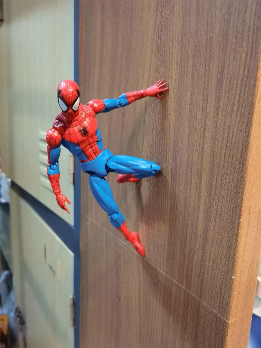 In Stock Original MAFEX No.185 SPIDER-MAN   Classic Costume Anime Action Collection Figures Model Toys Gifts