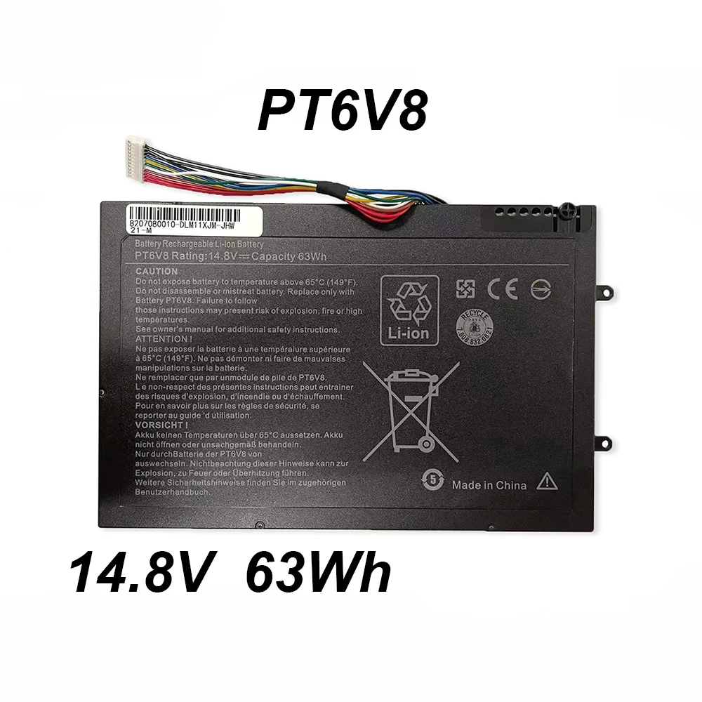 PT6V8 T7YJR 14.8V 63Wh Laptop Battery For DELL For Alienware M11x R1 R2 R3 M14x R1 R2 R3 Series Notebook 8P6X6 08P6X6