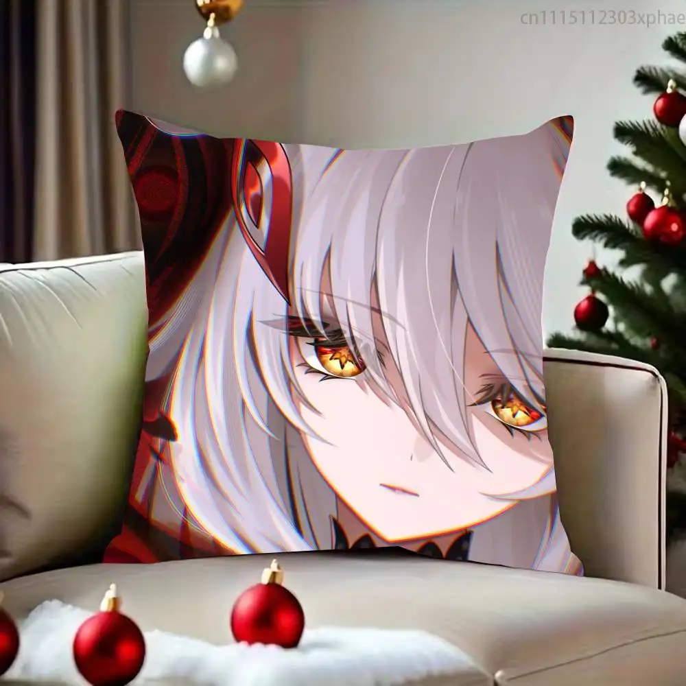 Genshin Impact Ronova Ruler of Death Pillow Case Cover Square Sofa With For Pattern Comfortable Cushion suitable Of Room