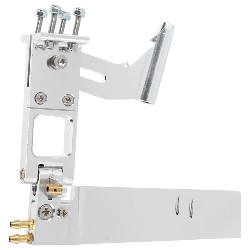 

LCLL-10Pcs Water Absorbing Rudder Aluminum Suction Rudders With Tail 4Mm Shaft Bracket For CAT RC Jet Boats Parts