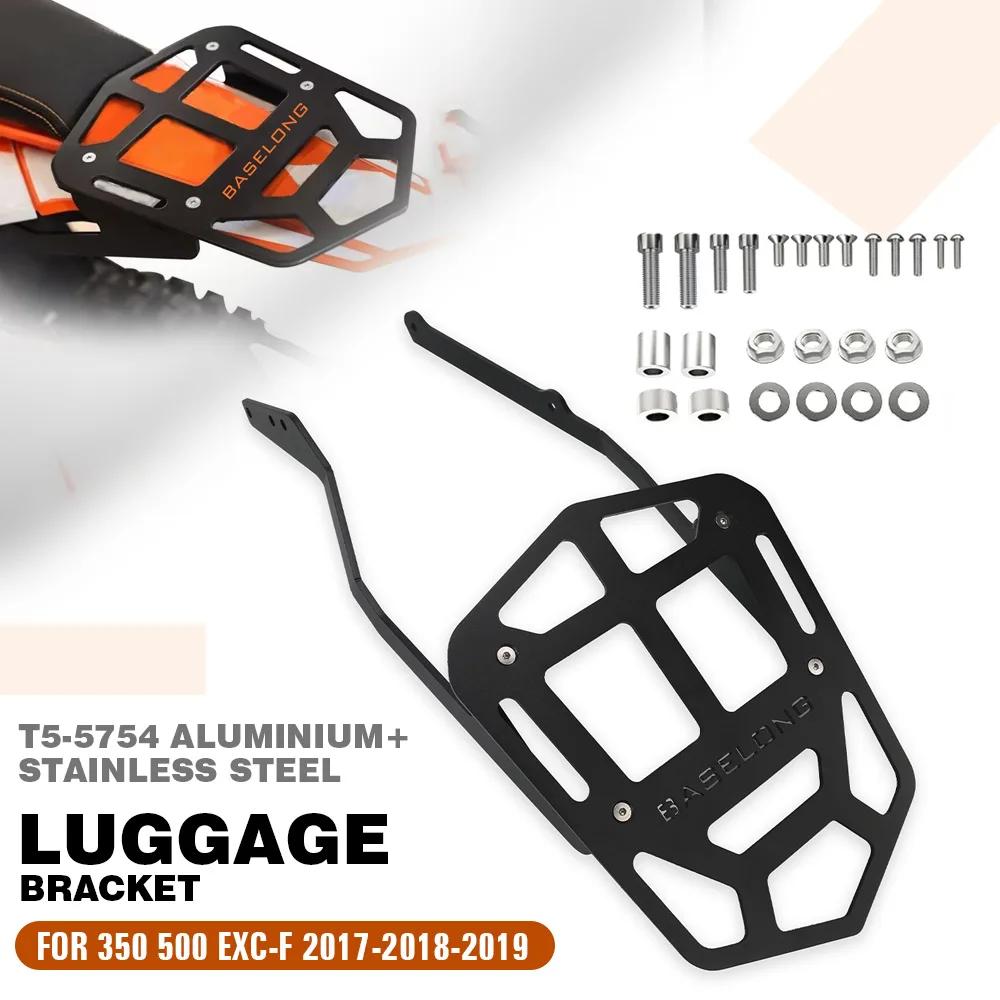

For 350 500 EXC-F 2017-2018-2019 Motorcycle Rear Luggage Rack Holder Bracket Top Case Mount Plate Parts Accessories 350EXCF 2019