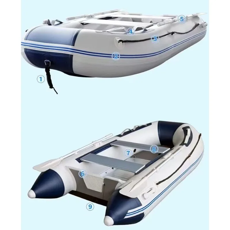 Hot Sale MSA QL-RIB-400  Certified Aluminum Hull Inflatable RIB Speed Boat Drifting 1.2mm Thick PVC Material Stable Custom 4+1