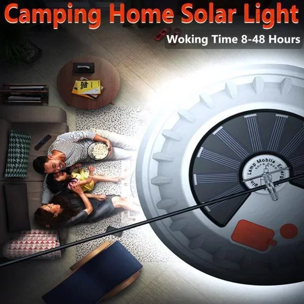 1PC Solar charging LED UFO lamp home power failure emergency bulb outdoor camping lamp night market stall Stonego lamp