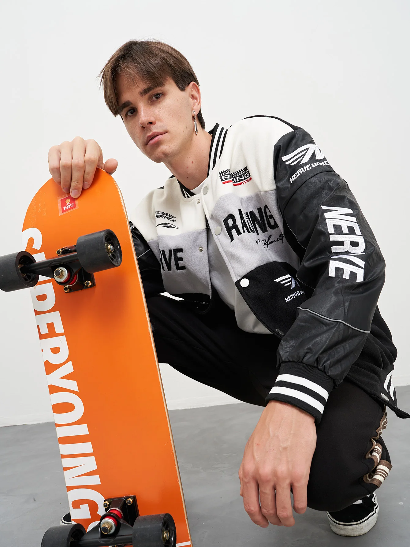 Men's Bomber Jacket f1 jacket vintage Street Coats Autumn/Winter Vintage Varsity Baseball Racing Biker Jacket New In Jackets