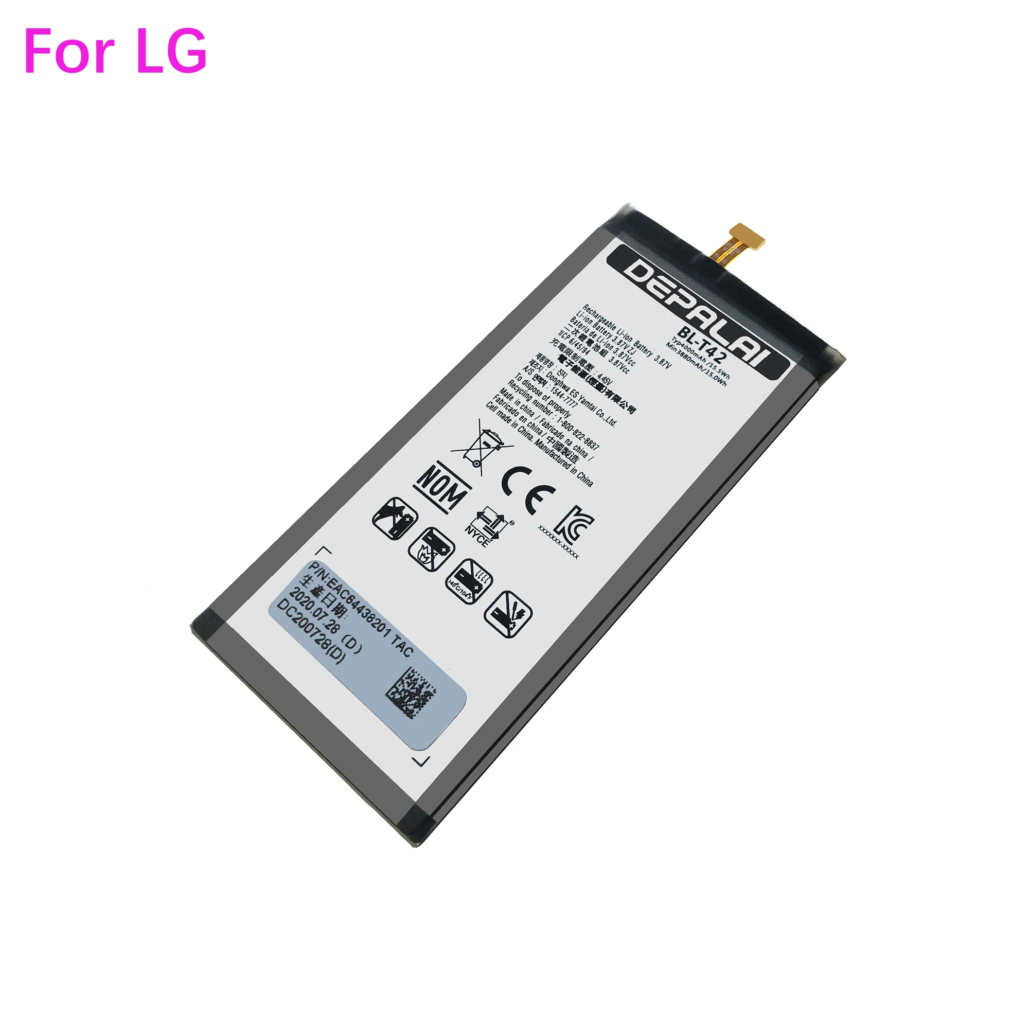 BL-T41 BL-T42 BL-T43 BL-T44 BL-T45 배터리, LG G8 V50 ThinQ G8S Stylo5 K50S LMG820QM7 LM-V500 LM-G810 LMQ720PS