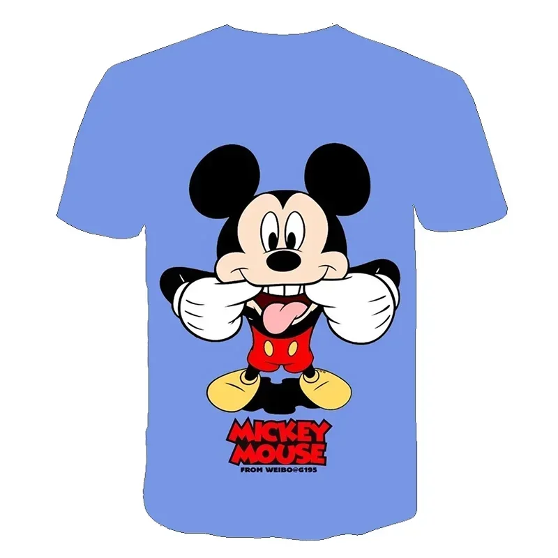 

Disney Kids Summer Boys Girls cartoon animated Mickey Mouse 3D Printed T-shirt Kids Street Quick-drying Breathable T-shirt costu