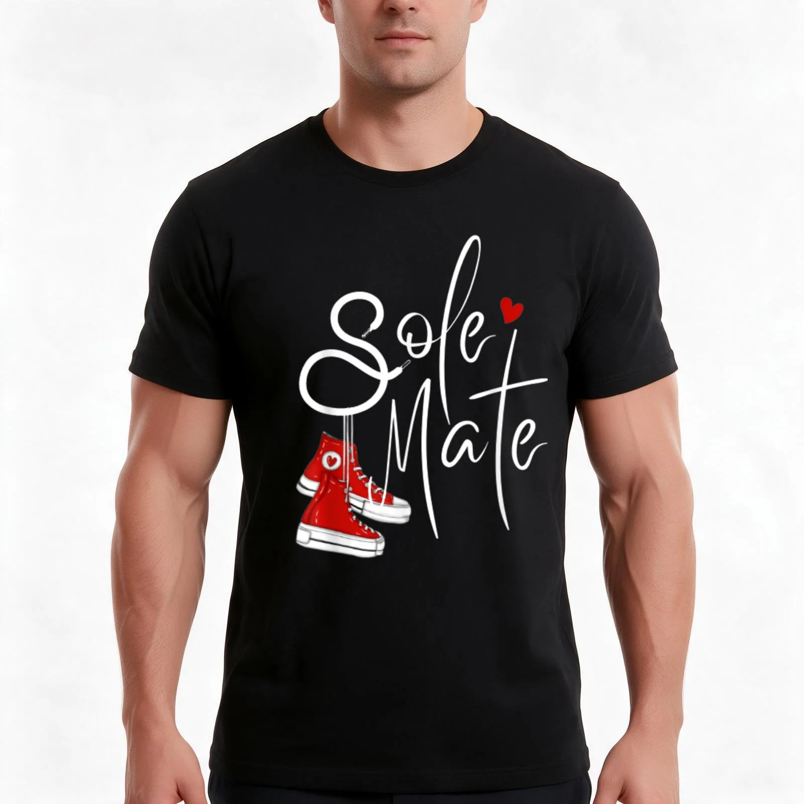 Sole Mate Sneakerhead Shoe Lover T-Shirt, Summer Casual Cotton Tee, Oversized Streetwear Tops, Vintage Graphic Print