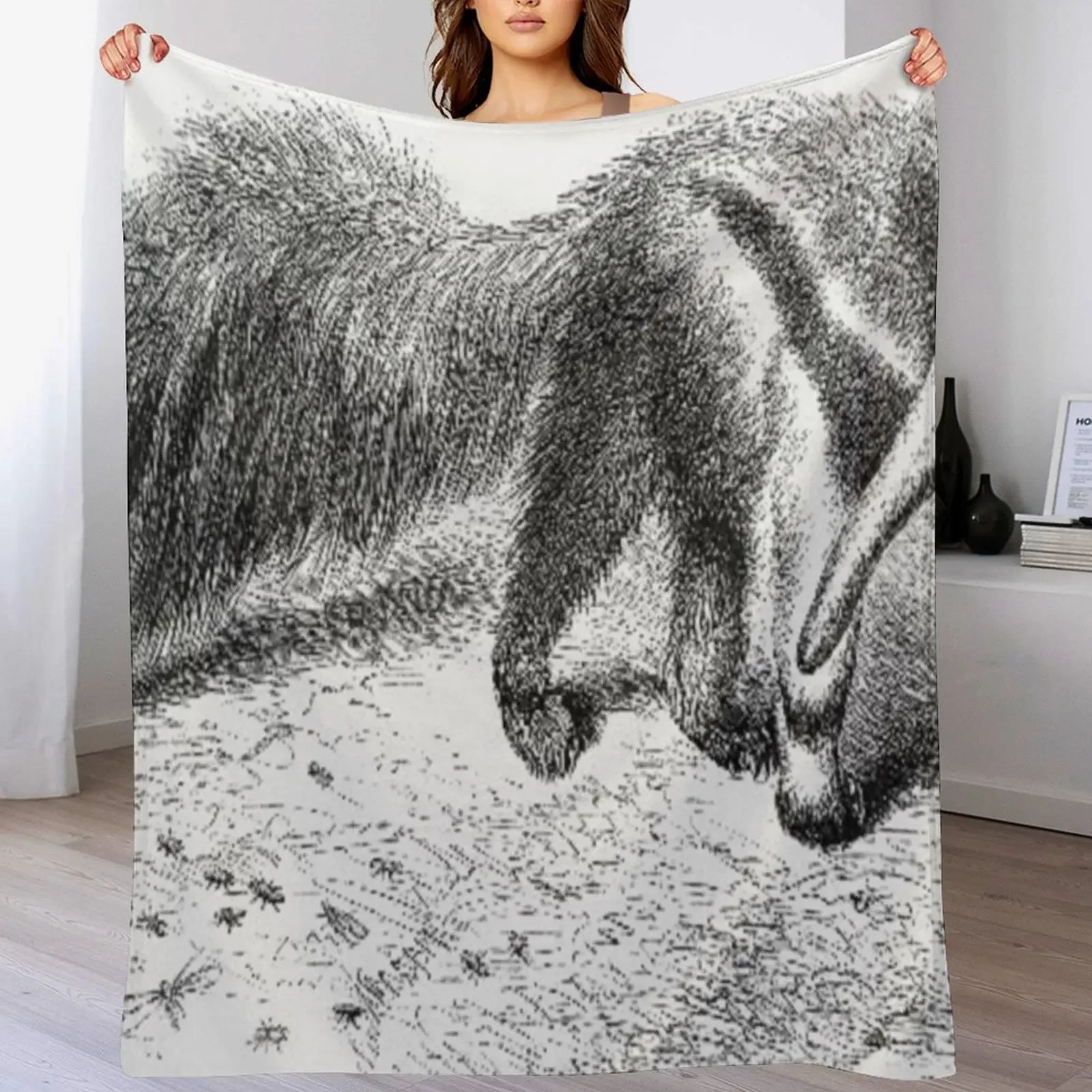 New Giant anteater from Eccentricities of Animal Creation Throw Blanket Multi Purpose Soft Warm Blanket for Home Travel