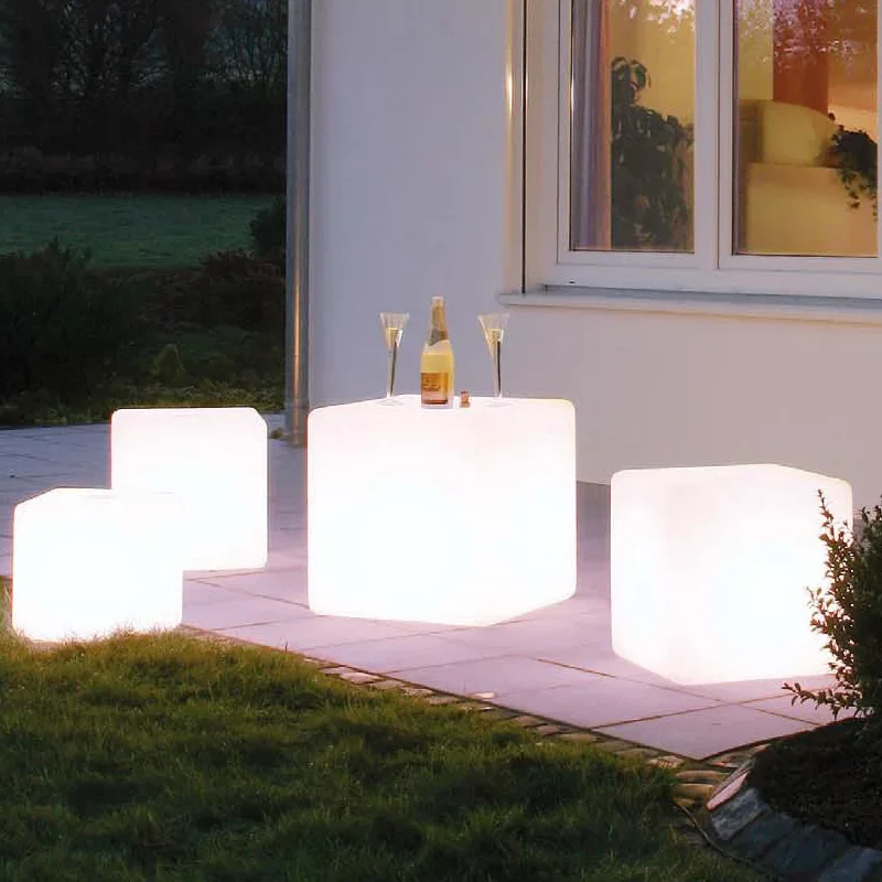 Multicolorido LED Light-emitting Cube, Controle Remoto, Jardim Decoração Paisagem, Lawn Lamp, Atividade Square, Stool