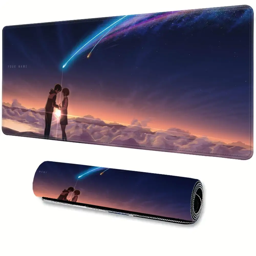

Новый большой игровой коврик для мыши XL в стиле аниме Your Name, домашний компьютерный коврик для мыши XXL, противоскользящий ковер, офисный мягкий коврик для мыши для ПК