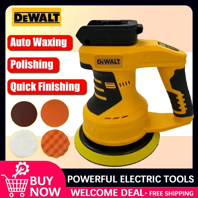 

Аккумуляторная полировальная машина DEWALT 8 Gears, электрическая роторная полировальная машина для автомобиля, работающая от 18-вольтовой батареи.