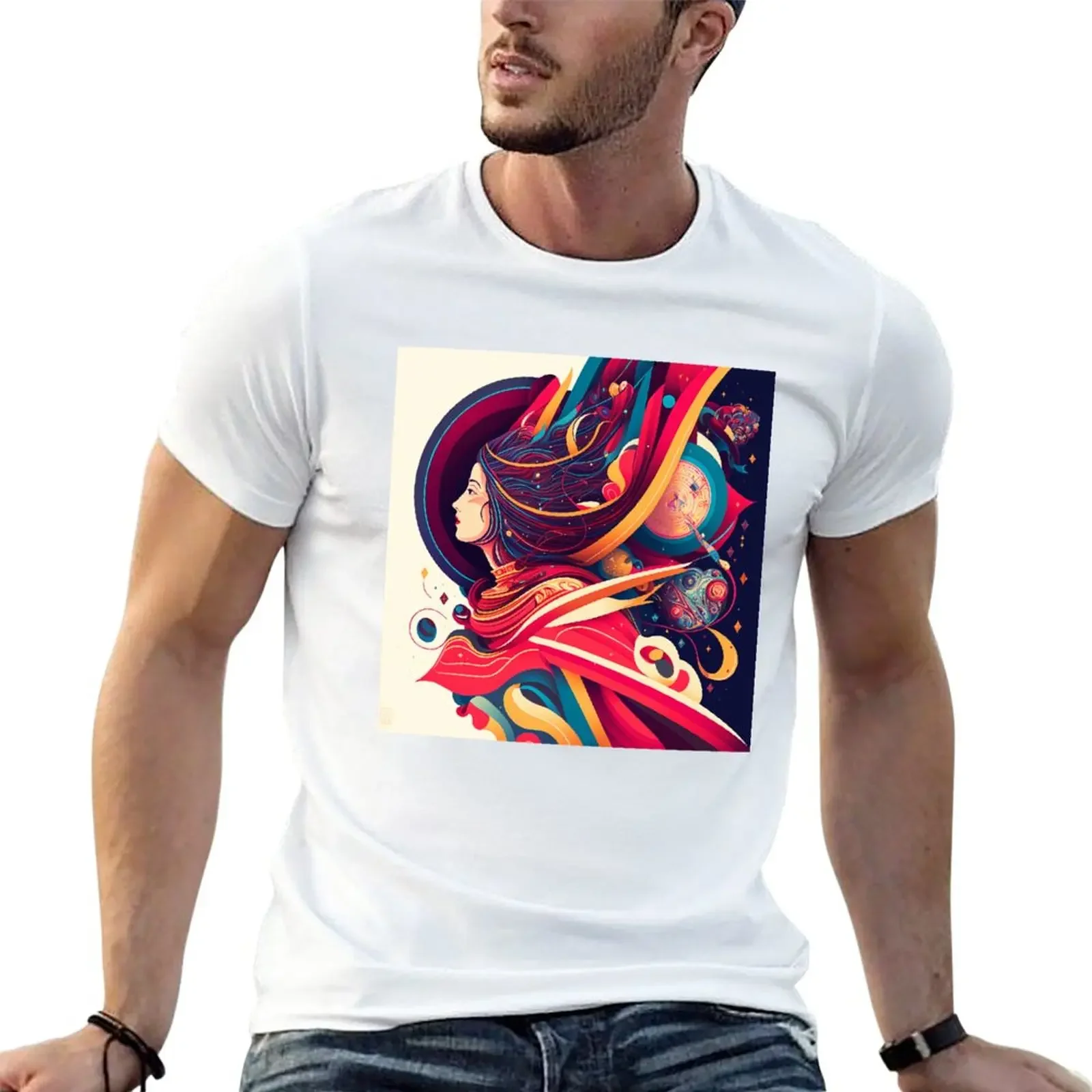 Female Artist Abstract Painting T-Shirt black t shirt oversized t shirt men t shirt