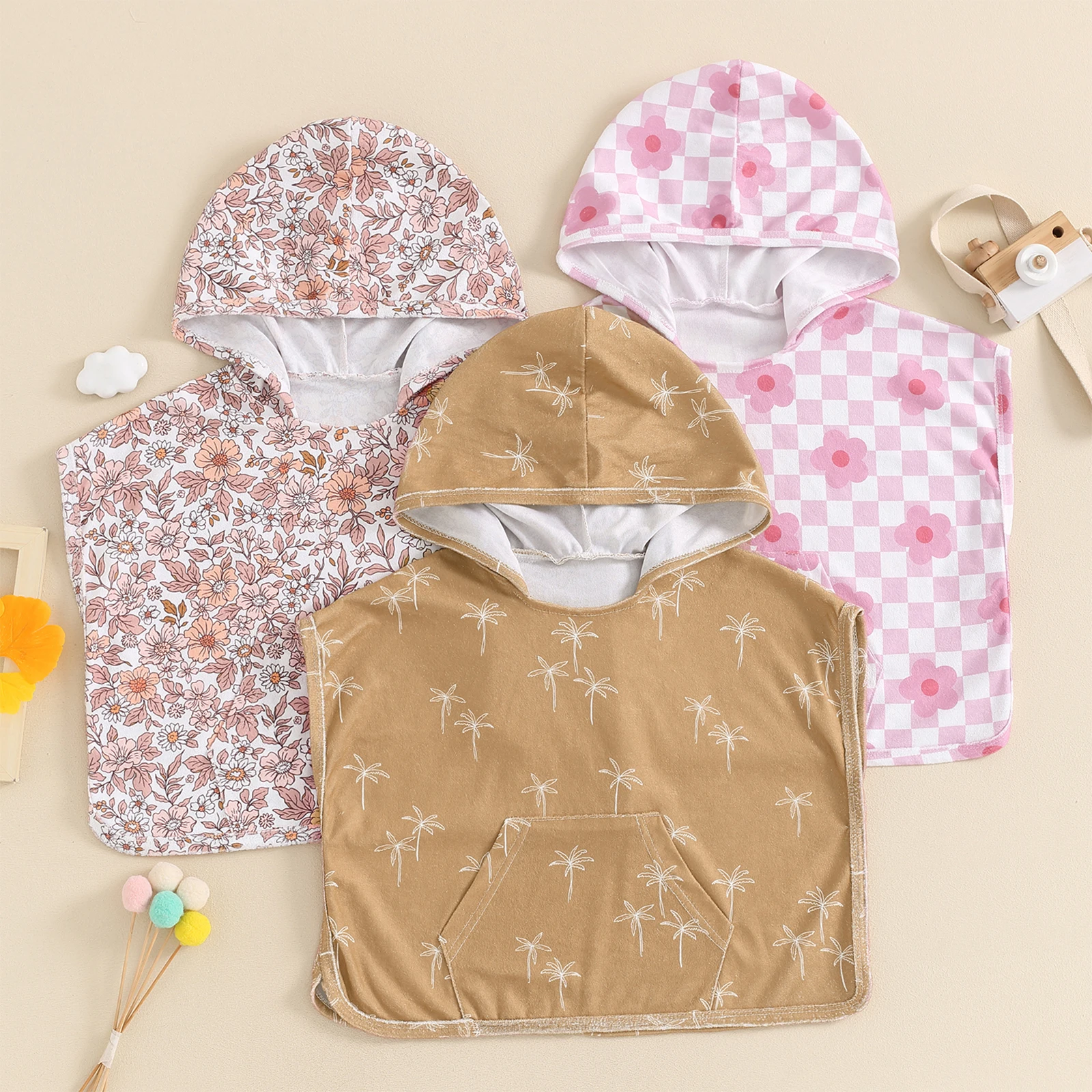 타이 염색 어린이 유아 소녀 비키니 세트, 그라데이션 프린트 수영복, 귀여운 여름 소녀 수영복 세트, 3 개 