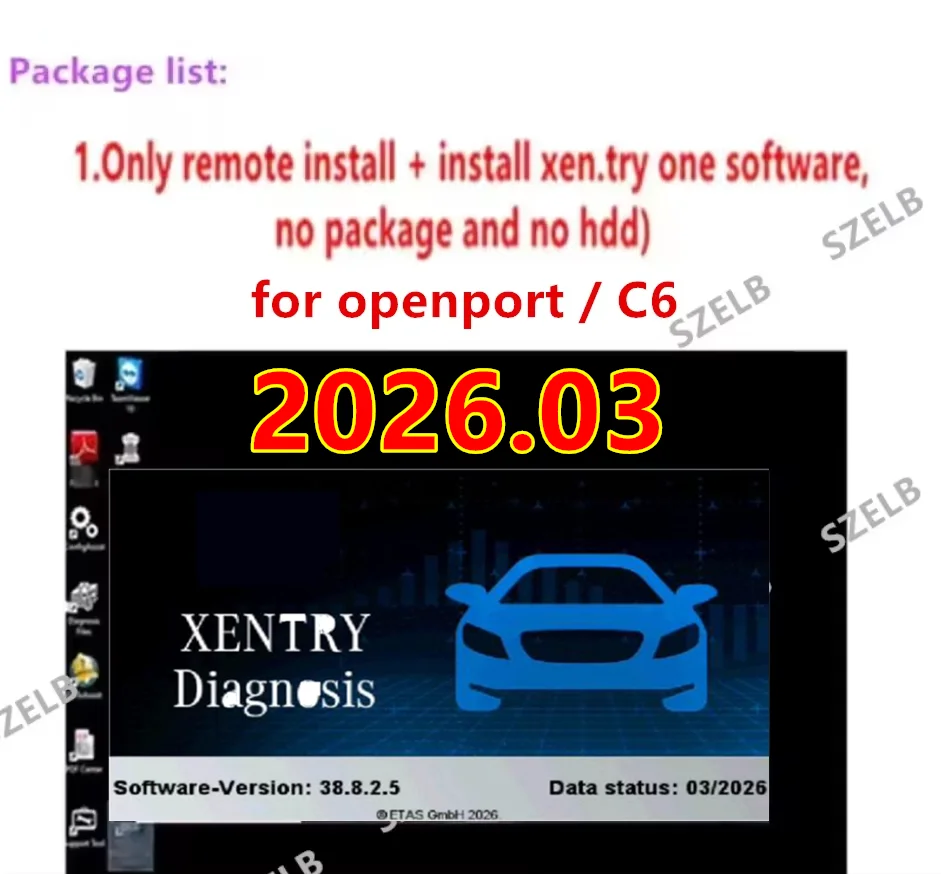 2026.03 Xentry Diagnosesoftware mit Tactrix Openport 2.0 ECU Chip-Tuning-Tool OBD2 Scanner-Tool Xentry Software-Installation