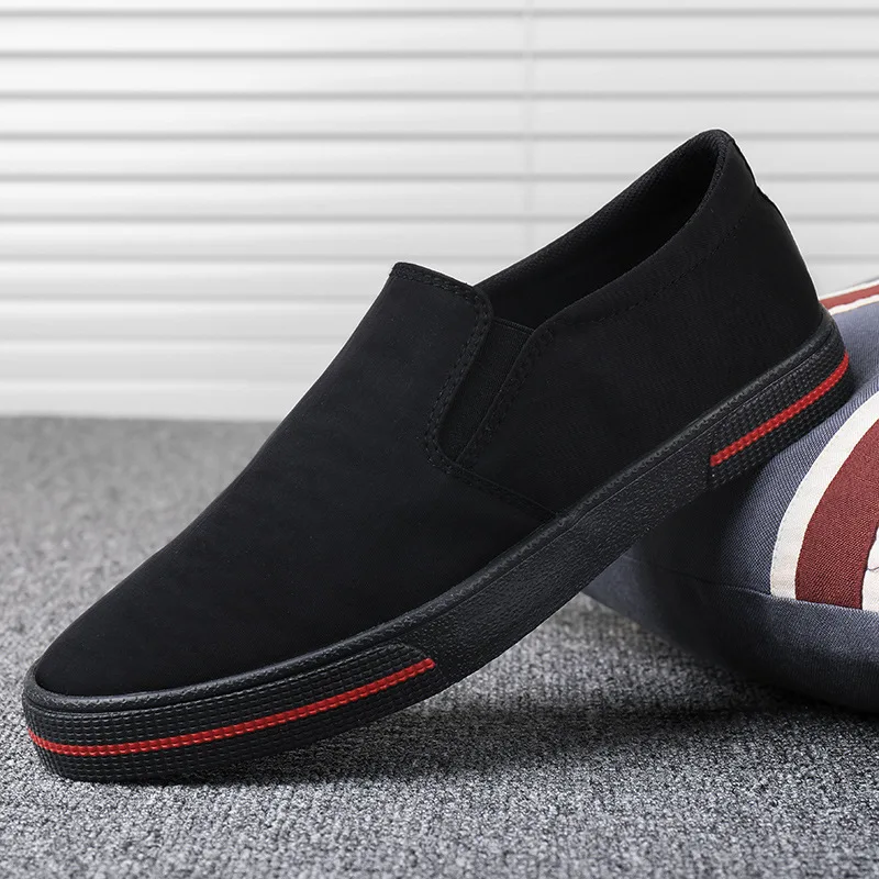 Men's All-match Casual Shoes Fashion Mixed Color Anti-collision Loafers Slip-on Comfortable Non-slip Outdoor Male Walking Shoes