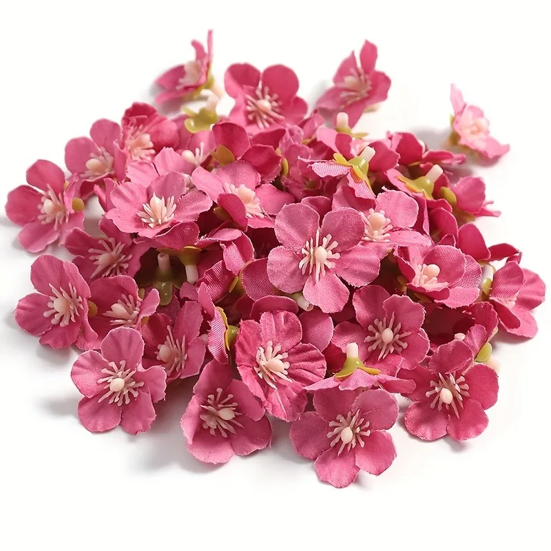 30/50/100 Stück künstliche Blumen Kopf 2,5 cm gefälschte Blumen für Heimdekoration Hochzeitsdekoration DIY handgemachte Girlande Geschenke Zubehör – Detail 7