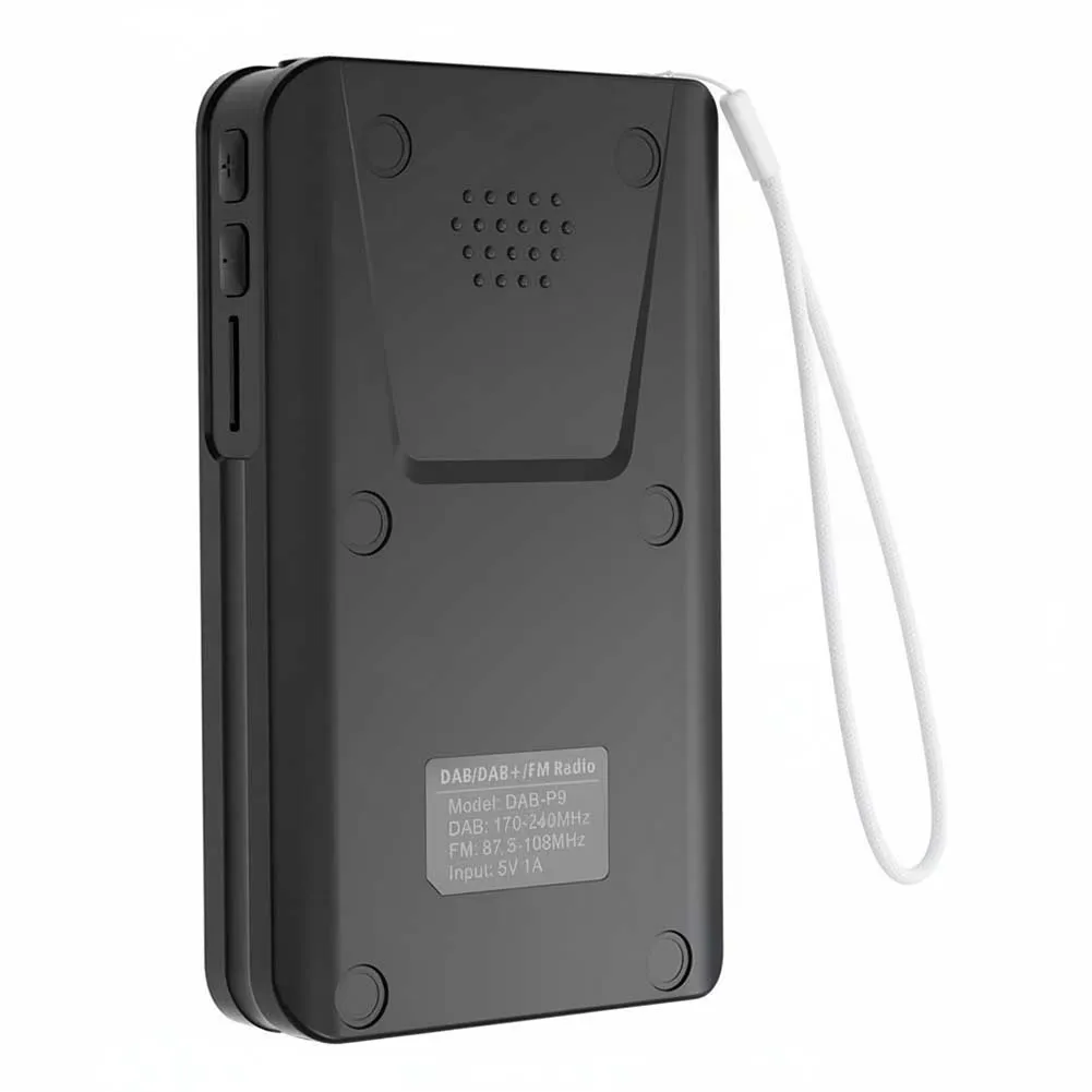 Mini DAB FM Digital Radio Rechargeable Portable Radio Speaker BT5.0 Color Screen Pocket Radio for Outdoor Camping Hiking